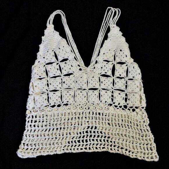 Vintage boho crochet knit tank top - Picture 7 of 11
